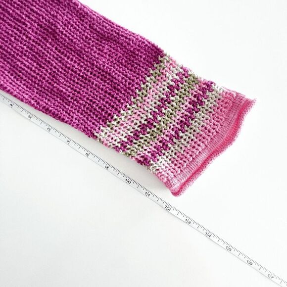 Tommy Bahama Women Sweater Open Knit Quarter Sleeve Purple Medium - Picture 5 of 8